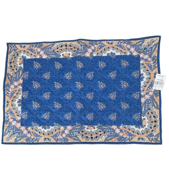PIERRE DEUX French Country Placemat Campano Blue Quilted Cotton NWT - Picture 1 of 8